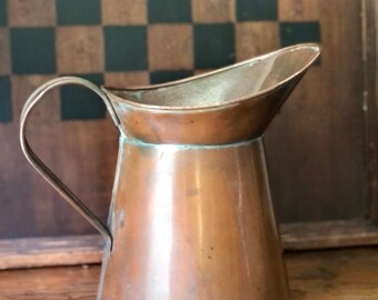 Antique Copper Milk/Water Picture/Jug, Food Photo Prop, Blog Prop