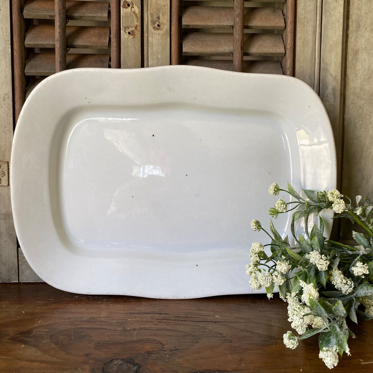 Antique 1800s English Ironstone Large Rectangular Platter - Etsy