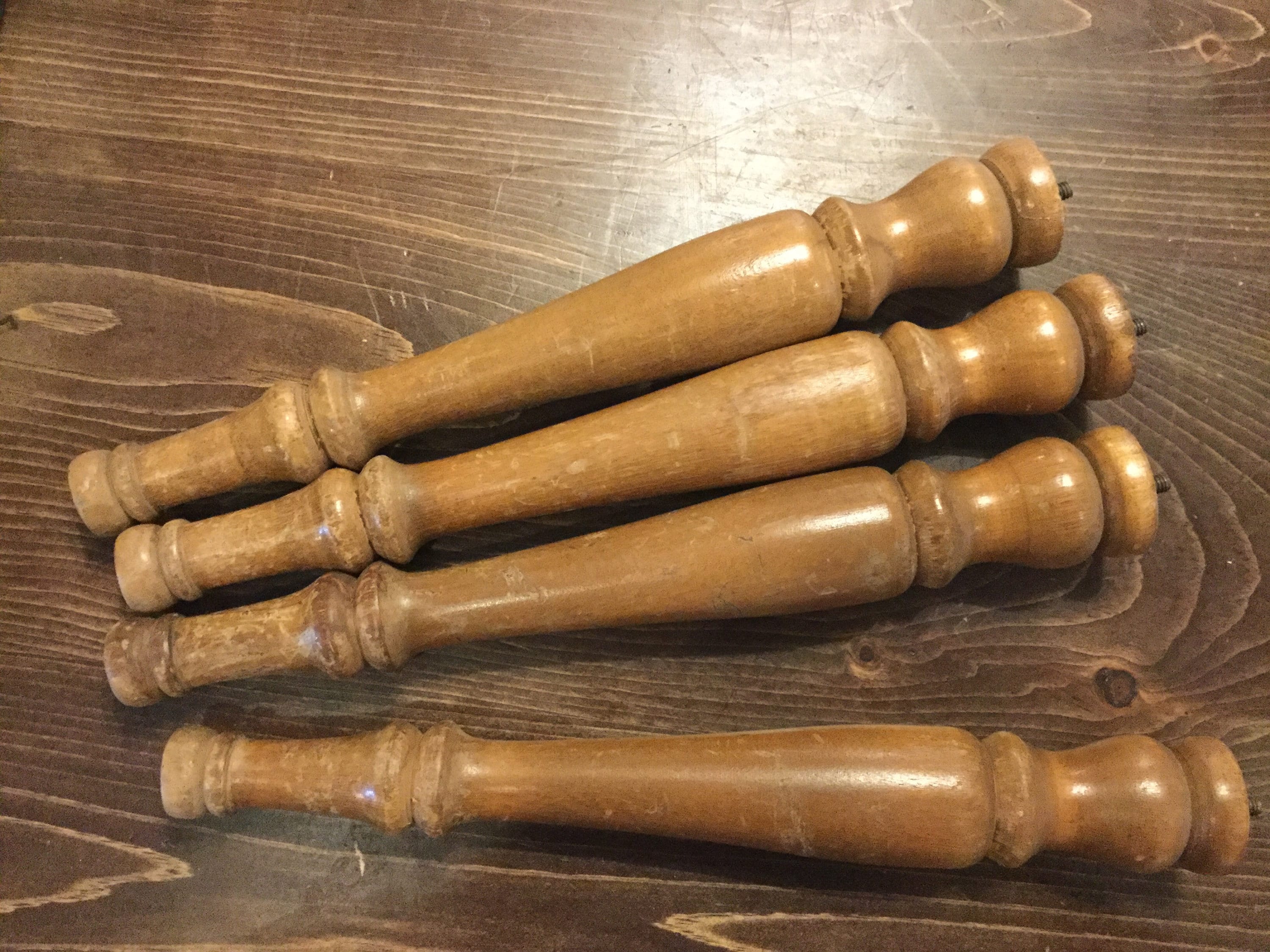Vintage Wood Table Legs Set of Four Salvaged Table Legs | Etsy