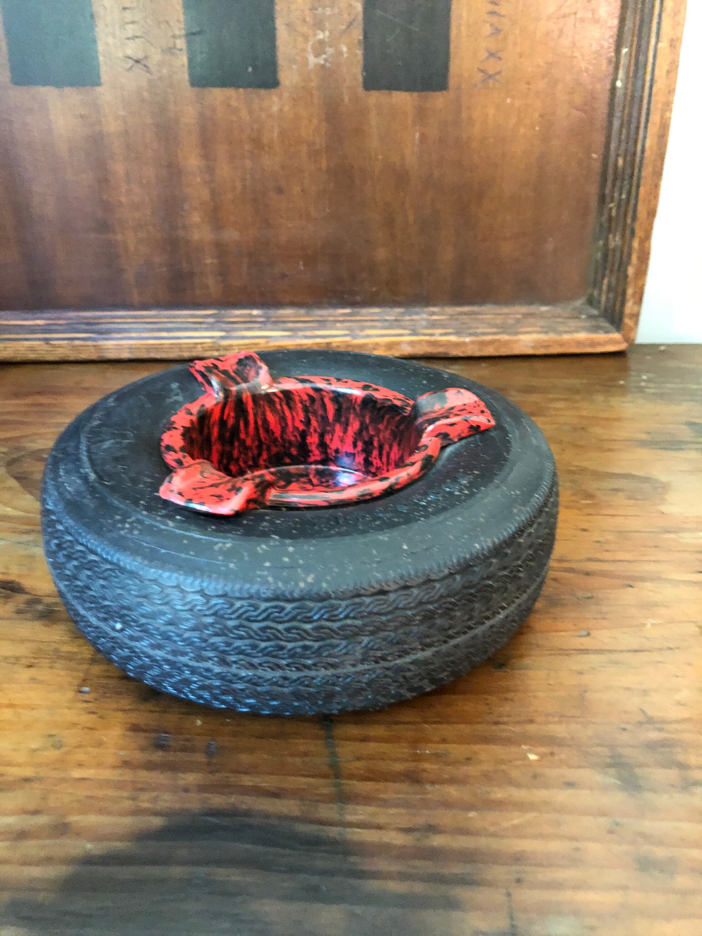 Vintage Mid Century Firestone Advertising Ashtray,collectible