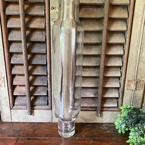 Antique Vintage Glass Rolling Pin,Apple Pie Ridge Vinegar