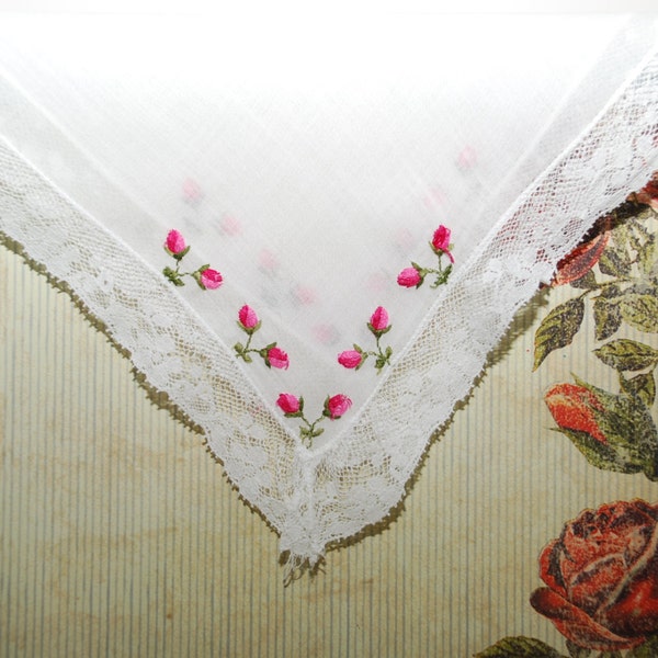 Vintage Embroidered Handkerchief