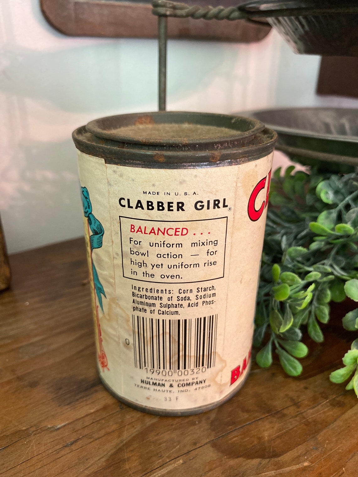 Vintage Clabber Girl Baking Powder Tin Cancollectible Spice Etsy