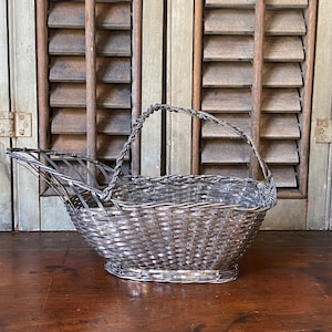 1920s Vintage French Silver Plate Wine Bottle Holder