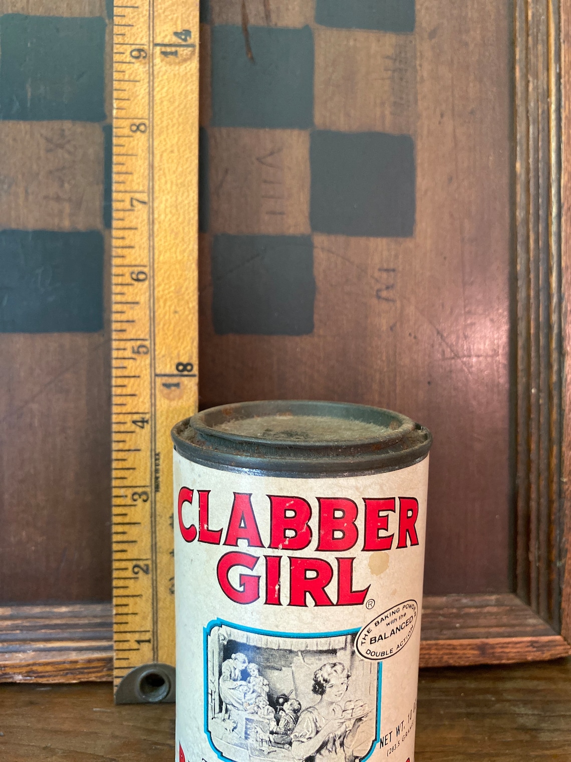 Vintage Clabber Girl Baking Powder Tin Cancollectible Spice Etsy
