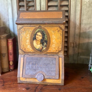 Antique 1800s General Store Ginger Tin,Great Graphics