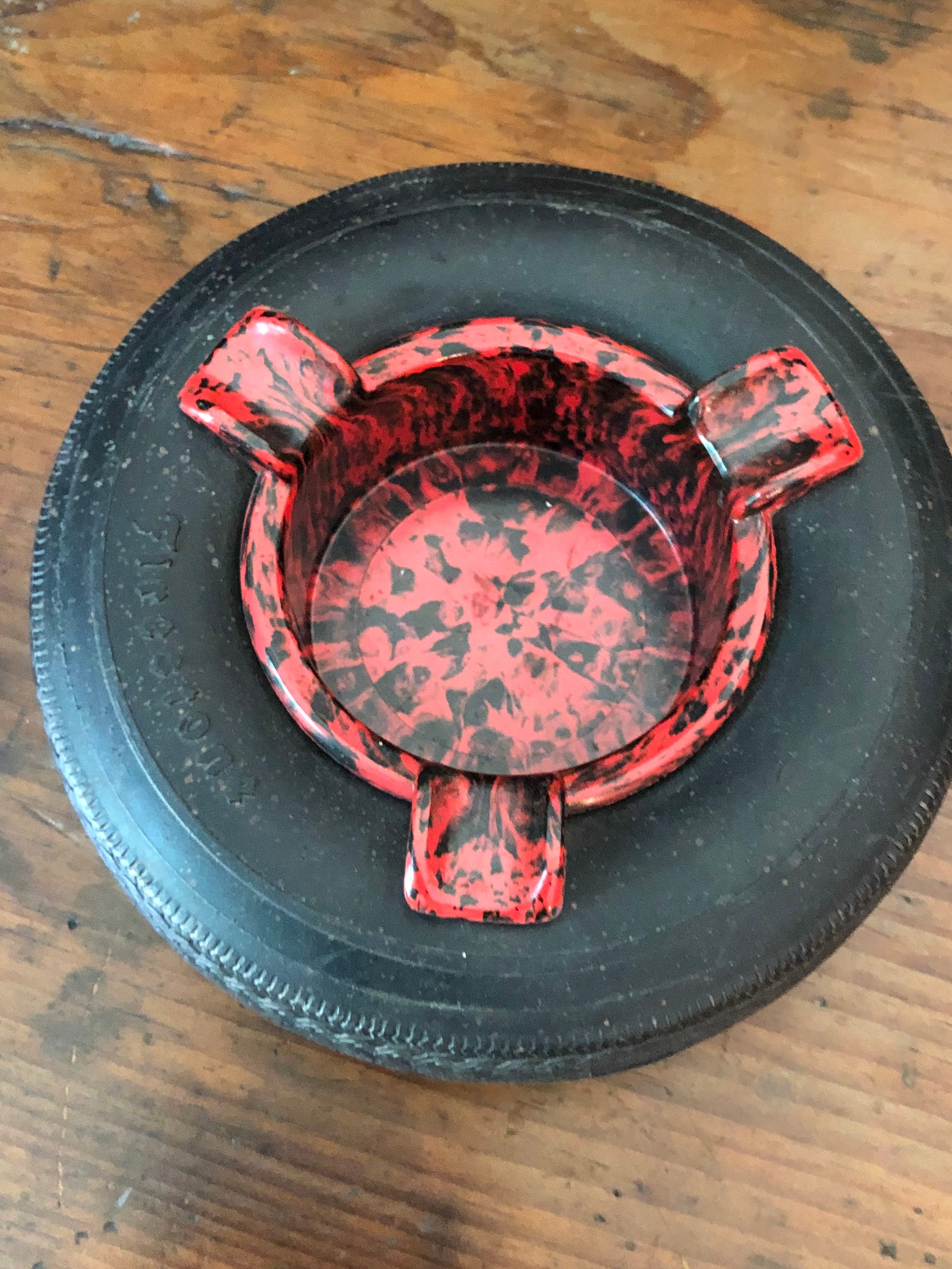 Vintage Mid Century Firestone Advertising Ashtray,collectible