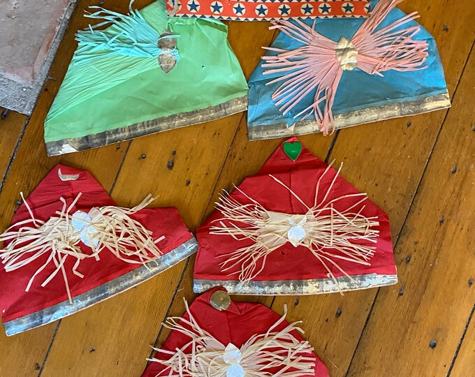 Vintage 1930s Crepe Paper Party Hats,lot of Old Party Hats Etsy