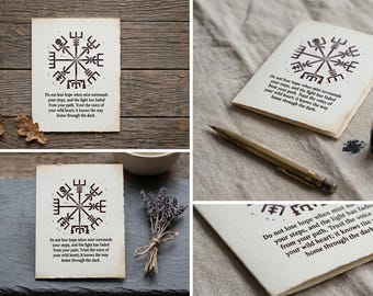 DIGITAL Vegvísir Encouragement Card | 8.5x5.5 Card | Paganism | Witchcraft | Instand Download