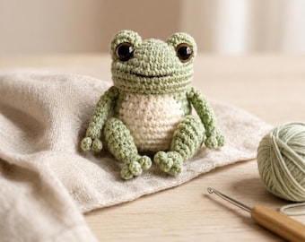 Patrón de amigurumi de rana / Patrón de crochet de rana / Apto para principiantes