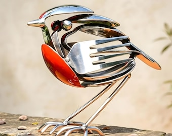 Metall Rotkehlchen Dekor Handgemachtes Vogel Geschenk Wunderlich Garten Dekor Outdoor und Hofdekoration