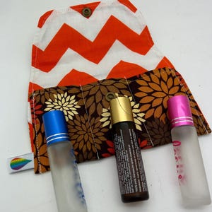 Essential oil storage Roller bottle case, Autumn Leaves  Essential Oil bag 3 slot roller bottle essential oil gift