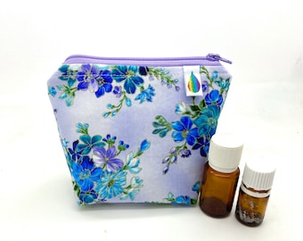 Essential oil bag, holds 6 bottles   Floral Mini Essential oil gift Essential oil storage essential oil case