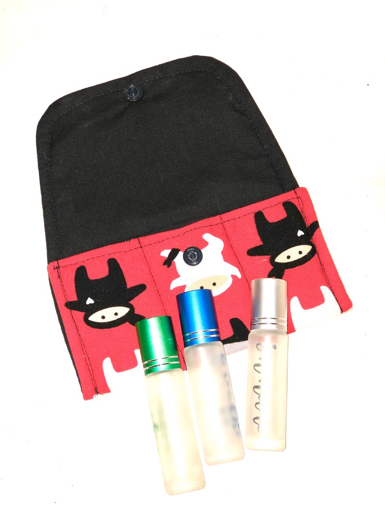 Easential oil Roller bottle case essential oil GIft essential oil BAg holds 3 roller bottles essential oil storage