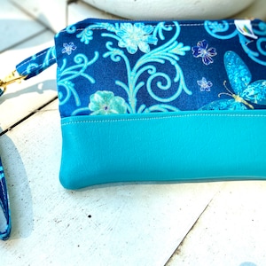 Essential oil wristlet Butterfly  faux leather