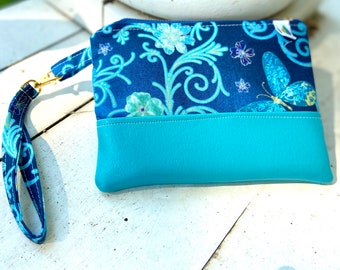 Essential oil wristlet Butterfly  faux leather