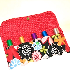 Essential oil bag Roller bottle case, holds 3 or 5 bottles Floral Essential Oil bag roller bottle essential oil storage  essential oil gift