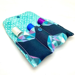 Essential oil bag Roller bottle case, holds 3 or 5 bottles Diamond prism Essential Oil bag roller bottle storage  essential oil gift
