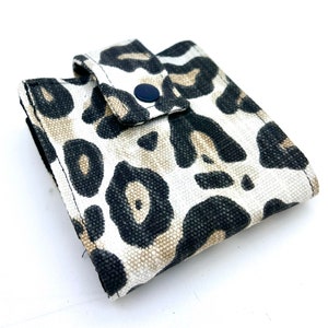 Essential Oil roller bottle wallet case, 4 slot leopard print