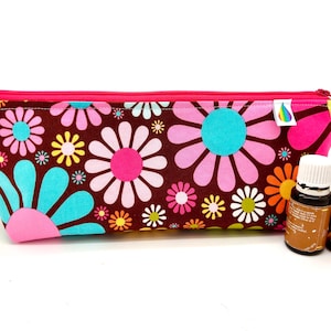 Essential oil case , bag holds 12-16 bottles,  floral flowers travel essential oil Bag Essential oil gift
