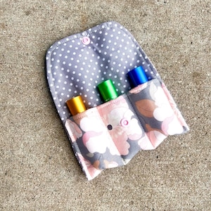 Essential oil bag Roller bottle case PLEASE READ DESCRIPTION grey floral Essential Oil case 3 slot essential oil storage gift
