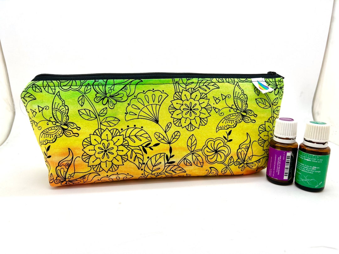 Essential Oil Case , Bag Holds 1216 Bottles, Tie Dye Butterfly Travel