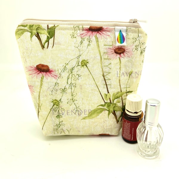 Essential oil bag, essential oil Case, holds 6 bottles of any brand or CBD, herbs Essential oil storage
