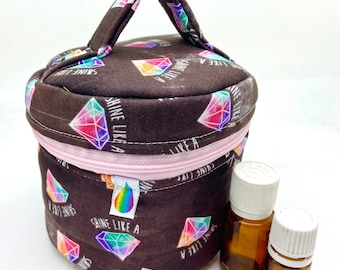 Diffuser bag, Essential oil diffuser bag, shine like a diamond 5 oils plus diffuser, orb size, Essential oil storage, Essential oil case,