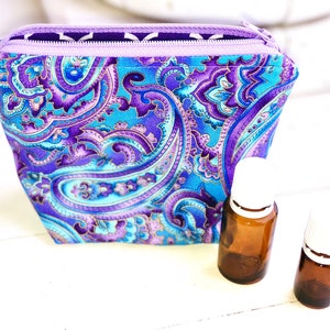 Essential oil bag, case holds 6 bottles Mini, paisley Essential oil storage, essential oil case