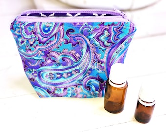 Essential oil bag, case holds 6 bottles Mini, paisley Essential oil storage, essential oil case