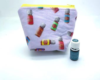 Essential oil bag, holds 6 bottles oil bottles   Mini flat essential oil Bag Essential oil gift Essential oil storage essential oil case