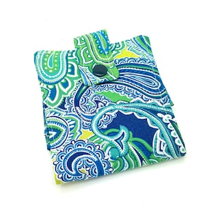 Essential Oil roller bottle wallet case 8 slot paisley