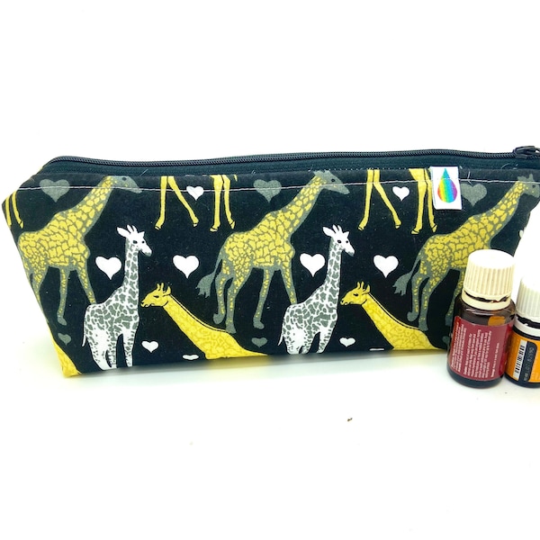 Essential oil case , bag holds 12-16 bottles,  giraffe travel essential oil Bag Essential oil gift