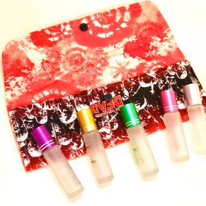 Essential oil bag  Roller bottle case, holds 3 or 5 bottles Blood Essential Oil bag roller bottle essential oil storage  essential oil gift