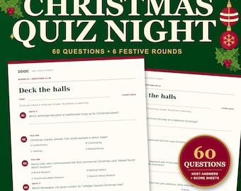 Quiz de Natal para imprimir: 60 perguntas, 6 rodadas, respostas e folhas de pontuação