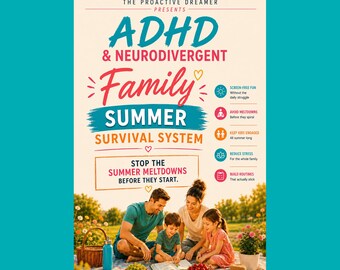 ADHD Neurodivergent Family Summer Planner: Screen-Free Activities (Digital Download)