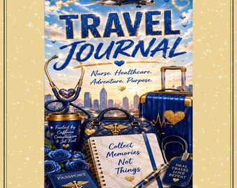Travel Nurse Lined Journal Healthcare Professional Printable Travel Nurse Gift Planner PDF GoodNotes Notability iPad Digital Download