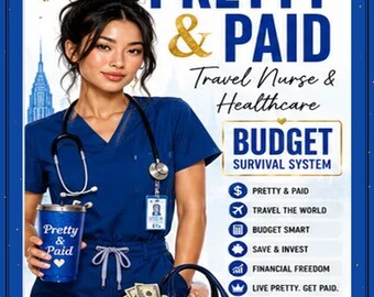 Travel Nurse Budget Guide Cover 1: Healthcare Finance Workbook (Digital Download)