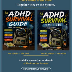 Guida di sopravvivenza e pianificazione del sistema per ragazzi con ADHD, adolescenti e giovani uomini, monitoraggio delle funzioni esecutive, routine, fiducia in se stessi e abilità di vita (PDF digitale).