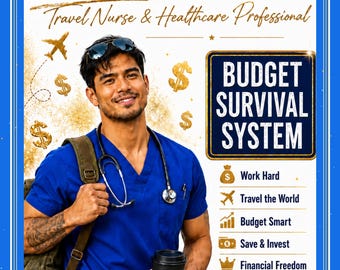 Travel Nurse Budget Guide: Finance Workbook Paycheck Tracker (Printable PDF)