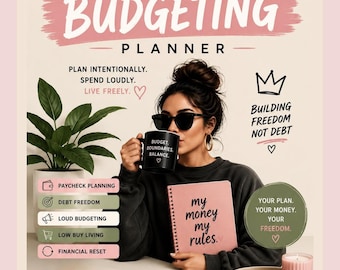 ADHD Friendly Budget Planner women: Paycheck, Debt, Sinking Funds (Digital Download)