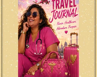 Travel Nurse Lined Journal Healthcare Professional Printable Travel Nurse Gift Planner PDF GoodNotes Notability iPad Digital Download