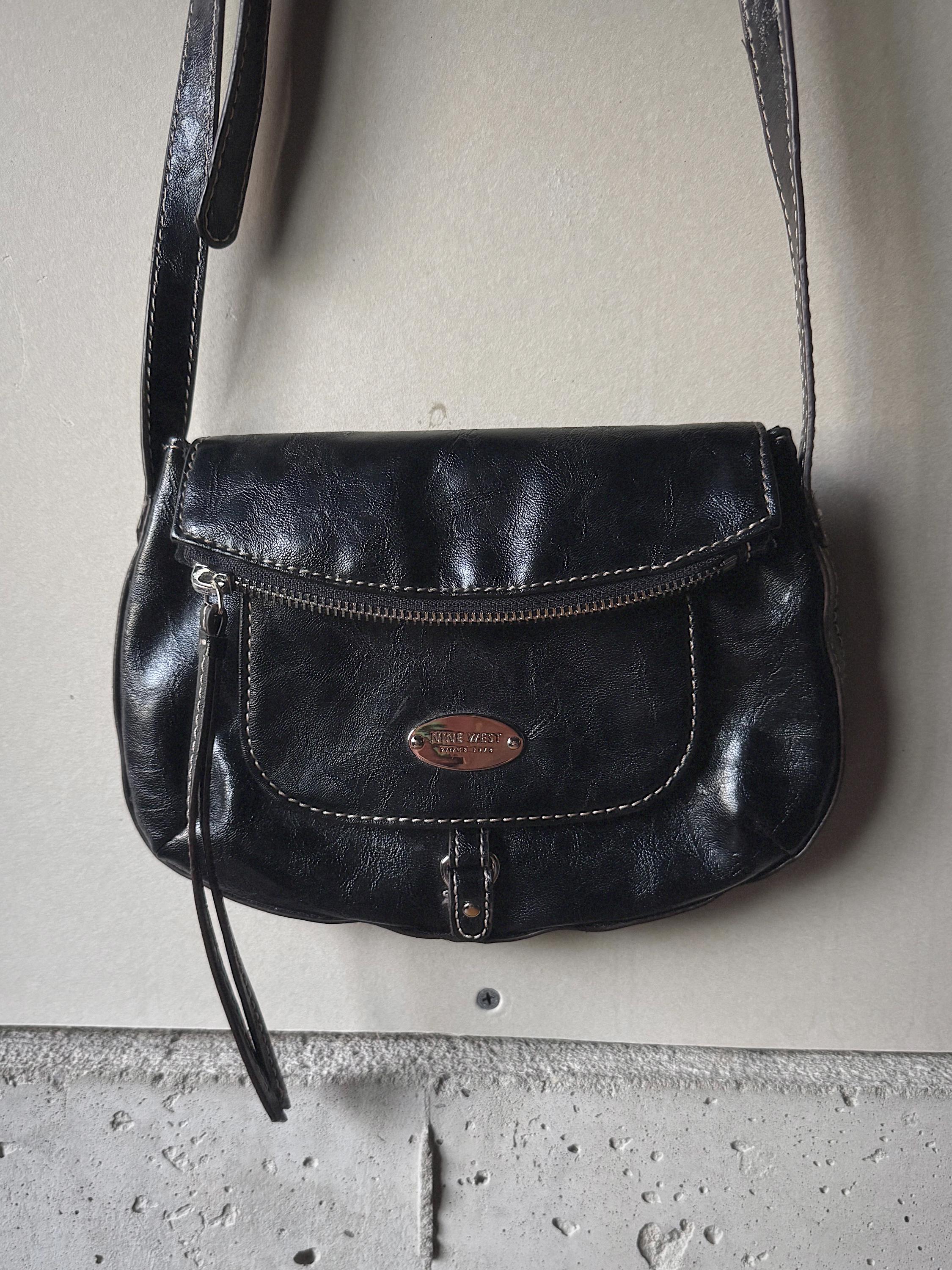 Nine West Mini Backpack Black Embossed Logo Purse With Keychain Wallet Nine West Backpack - Etsy main image 3