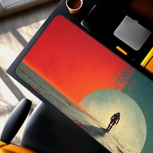 Sci Fi Space Gaming Desk Mat Halo Master Chief Alien Planet Gamer Mouse Pad