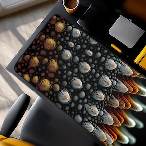 Fractal Desk Mat Abstract 3D Texture Mouse Pad for Modern Workspace Setup