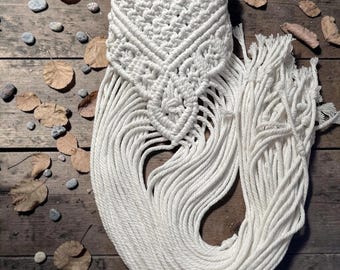 Bridal Wedding Bouquet Wrap, Handmade Macrame Boho Accessories.