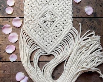 Bridal Wedding Bouquet small Wrap, Handmade Macrame Boho Accessories.