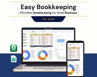 Buchhaltungs-Tracker für kleine Unternehmen | "Tax Edition, P&L, Income Expense Dashboard (12-Year)"