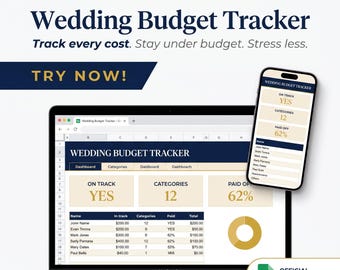 Wedding Budget Tracker Spreadsheet | Contributions, Payments, Hidden Costs (Google Sheets)