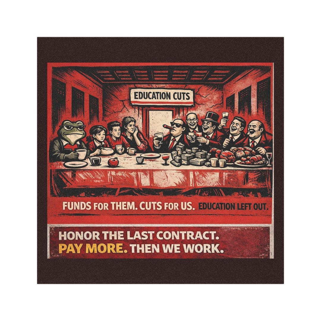 Protesting Last Supper Education Cuts Protest Last Supper Design Car Magnet | Honor the Last ...